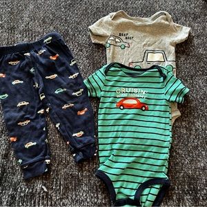Carter’s Car Baby Boy Bundle Bodysuits + pants
